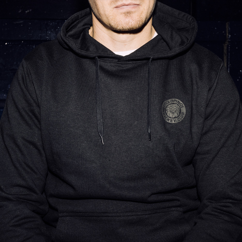 Hoodie svart retro